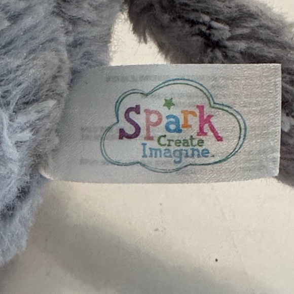 Spark Creative Imagine Grey Elephant Stuffed Animal Rattle Crinkle Ears Safari - Picture 4 of 4